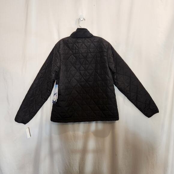 ICEBURG Black Quilted Thin Layer Synthetic Down Jacket Mens Medium Pockets NEW - Picture 2 of 12